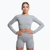 Топ лонгслів тренувальний жіночий Gymshark Vital Seamless Crop Top light grey