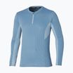 Чоловічий біговий лонгслів Mizuno Dryaeroflow Half Zip parisian blue