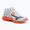 Кросівки волейбольні Mizuno Wave Lightning Z8 Mid white/fiery coral 2/citrus