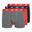 Чоловічі боксери CR7 Basic Trunk 3 pary grey melange/red/navy