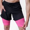Шорти для бігу чоловічі X-Bionic Efektor 2in1 x black/neo pink