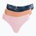 Стрінги жіночі Under Armour Pure Stretch Ns Thong 3 пари canyon pink/black