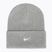 Шапка зимова Nike Peak Swoosh Beanie dark grey heather/white