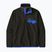 Кофта флісова чоловіча Patagonia Lightweight Synchilla Snap-T Pullover black w/p6 blue