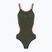 Купальник суцільний жіночий arena One Double Cross Back One Piece dark sage/black/fluo red