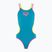 Купальник суцільний жіночий arena One Double Cross Back One Piece turquoise/fluo pink/soft green