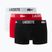 Боксерки чоловічі Lacoste 5H2393 3 pack black/red/white