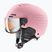 Шолом гірськолижний дитячий UVEX Rocket Visor Jr pink confetti matt/mirror silver/lasergold lite