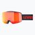 Окуляри лижні дитячі UVEX Pwdr FM black matt/mirror red orange clear