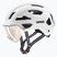 Шолом велосипедний UVEX Stride Visor white matt/litemirror silver