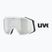 Лижні окуляри UVEX Gravity FM white matt/mirror silver/green/clear