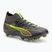 Кросівки футбольні чоловічі PUMA Ultra 5 Match+ FG/AG matte aged silver/yellow alert/puma aged silver