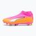 Кросівки футбольні дитячі PUMA Ultra 6 Match+ LL FG/AG Jr poison pink/puma wht/sun stream/bright aqua/puma blk