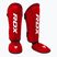 Захист гомілок та стоп RDX T1 Shin Instep guards red/white