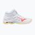 Кросівки волейбольні жіночі Mizuno Wave Voltage 2 Mid white/calypso coral/pale banan