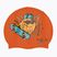 Дитяча шапочка для плавання Speedo Junior з принтом силіконова оранжево-жовта