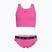 Дитячий роздільний купальник Nike Logo Tape Crossback Midkini гіперрожевий