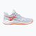 Кросівки волейбольні жіночі Mizuno Wave Momentum Pro blue finch/lava orange/flamingo coral