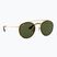 Окуляри сонцезахисні Ray-Ban Round Double Bridge arista gold/green g-15