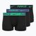Труси чоловічі Nike Dri-Fit Essential Micro Trunk 3 пари black green shock/wild violet/black text wb