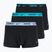 Труси чоловічі Nike Everyday Cotton Stretch Trunk 3 пари black light amry blue/dusty cactus/black waistband