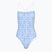 Купальник суцільний жіночий Tommy Hilfiger Straight Neck Print floral stripe blue spell
