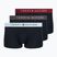 Боксерки чоловічі Tommy Hilfiger Trunk WB 3 pairs dark ash/brzy blue/rouge