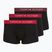 Боксерки чоловічі Tommy Hilfiger Trunk WB 3 pack medium red/rasp juice/burgundy