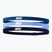 Пов'язка на голову Nike Elastic Headbands 2.0 3 шт. industrial blue/university blue/purple ink
