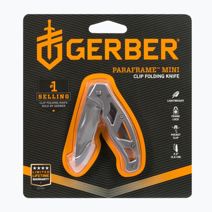 Ніж туристичний Gerber Paraframe Mini Folder Fine Edge сріблястий 22-48485