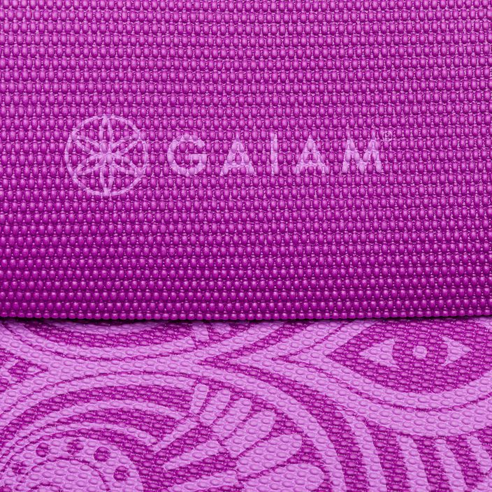 Килимок для йоги  Gaiam Purple Mandala 6 мм фіолетовий 62202 4