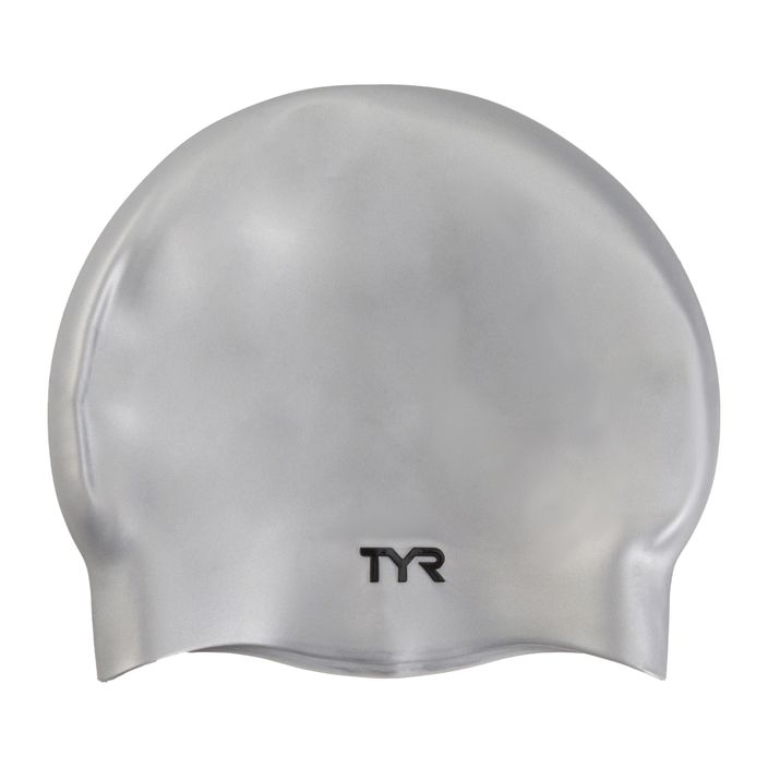 Шапочка для плавання TYR Wrinkle-Free Silicone Cap сіра LCS 2