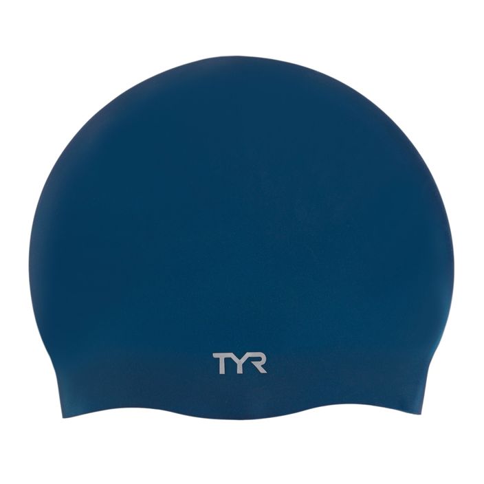 Шапочка для плавання TYR Wrinkle-Free Silicone Cap синя LCS 2