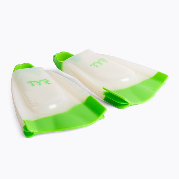 Ласти для плавання TYR Hydroblade біло-зелені LFHYD