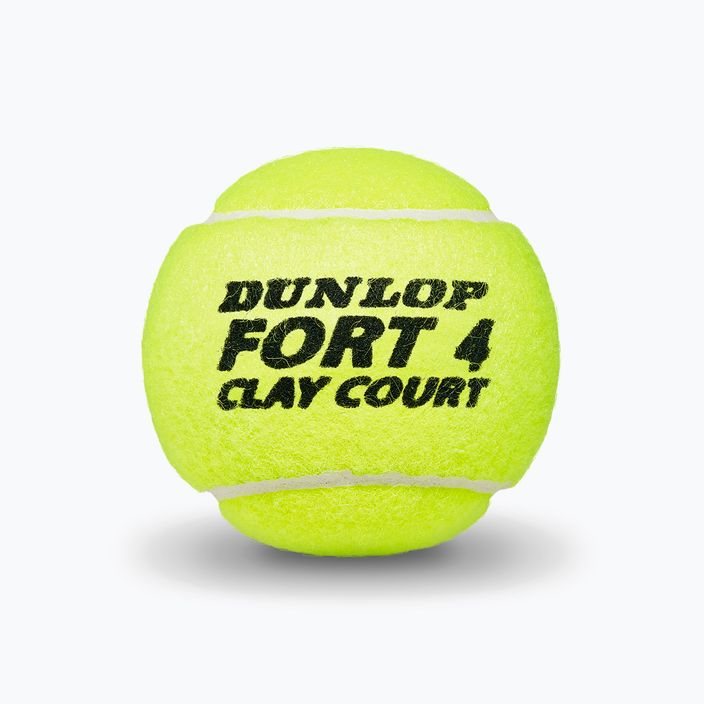 Тенісні м'ячі Dunlop Fort Clay Court 4 шт. жовті 601318 3