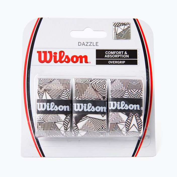 Обмотки для тенісних ракеток Wilson Dazzle Overgrip 3 шт. чорно-білі WR8404401 2