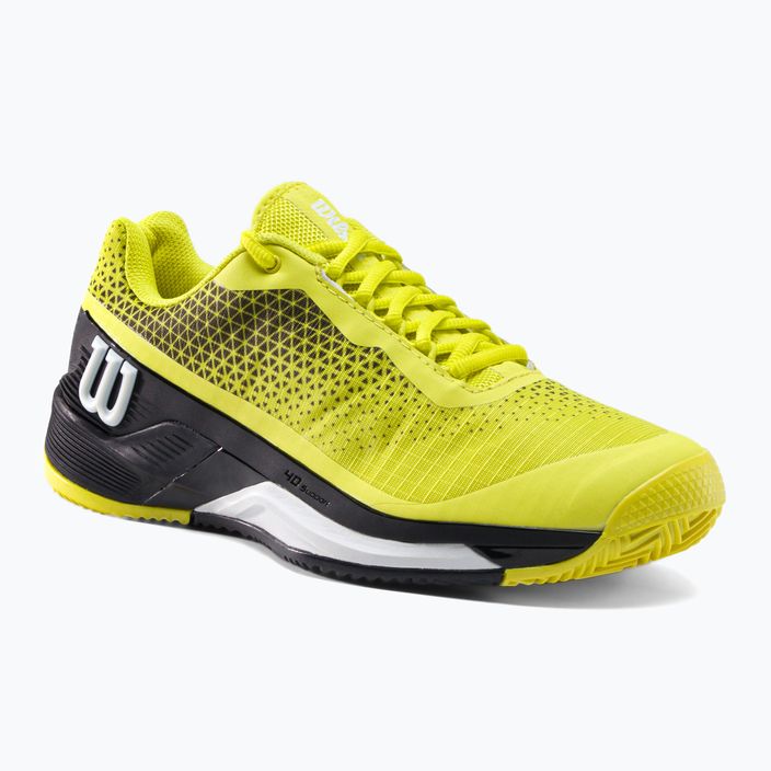 Кросівки для тенісу чоловічі Wilson Rush Pro 4.0 Clay чорно-жовті WRS329450