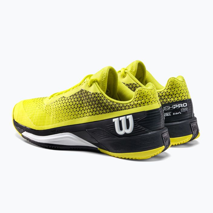 Кросівки для тенісу чоловічі Wilson Rush Pro 4.0 Clay чорно-жовті WRS329450 3