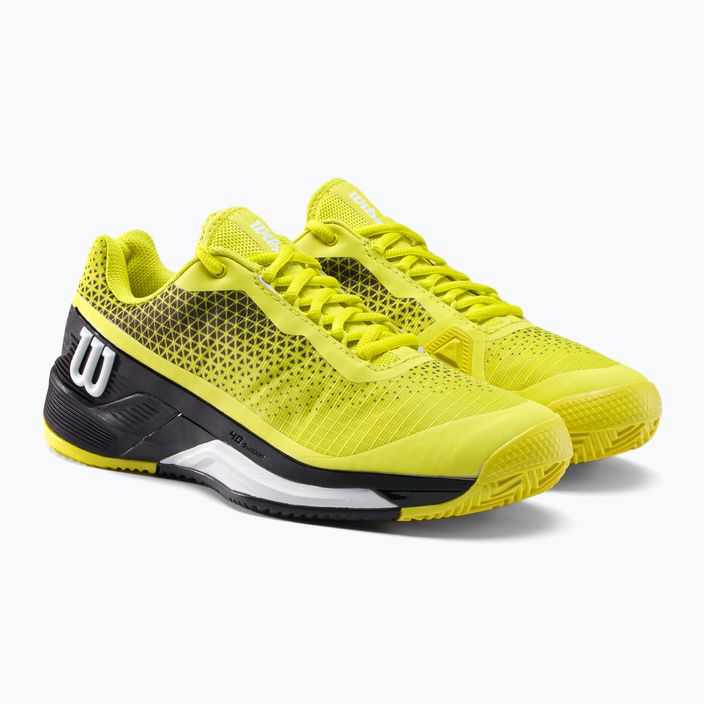 Кросівки для тенісу чоловічі Wilson Rush Pro 4.0 Clay чорно-жовті WRS329450 5