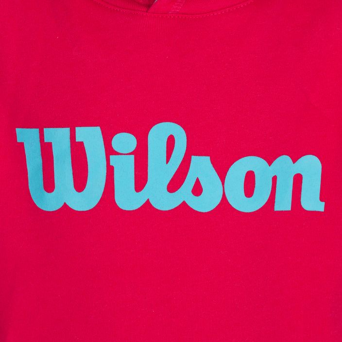 Кофта тенісна дитяча Wilson Script Cotton PO Hoody рожева WRA769221 3