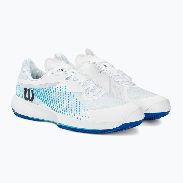 Кросівкі тенісні чоловічі Wilson Kaos Swift 1.5 Clay white/blue atoll/lapis blue 4