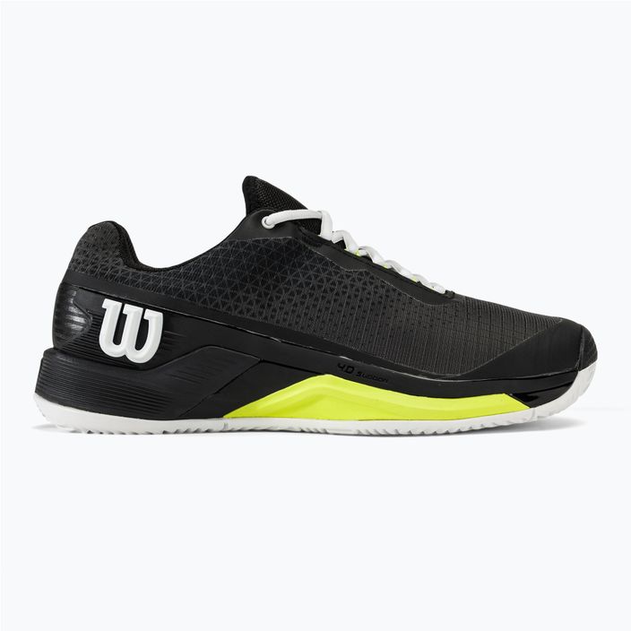 Кросівкі тенісні чоловічі Wilson Rush Pro 4.0 Clay black/white/safety yellow 2