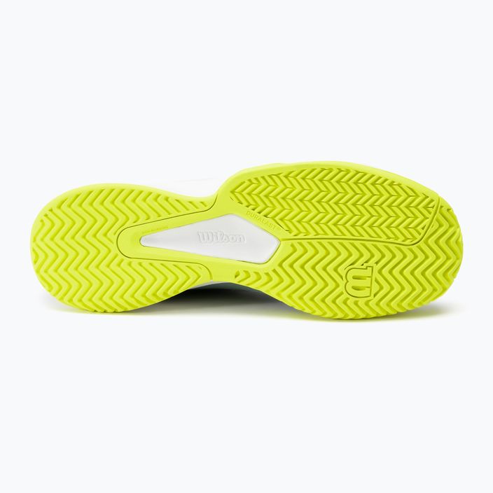 Кросівки для тенісу чоловічі Wilson Kaos Stroke 2.0 stormy sea/deep teal/safety yellow 4