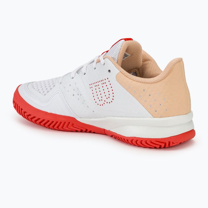 Кросівки для тенісу жіночі Wilson Kaos Stroke 2.0 white/peach perfait/infrared 3