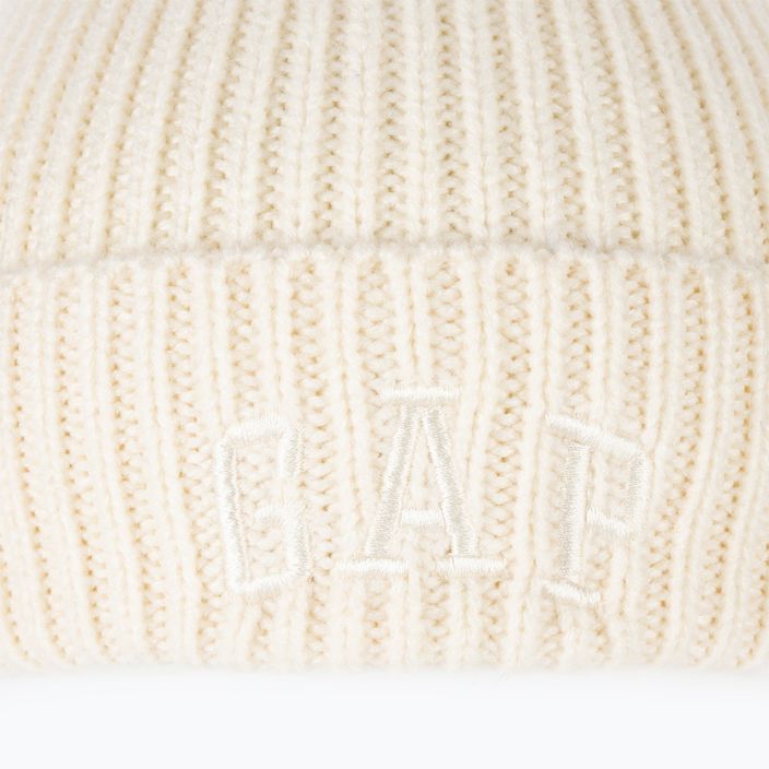 Жіноча шапка GAP V-Logo Beanie слонова кістка мороз 6