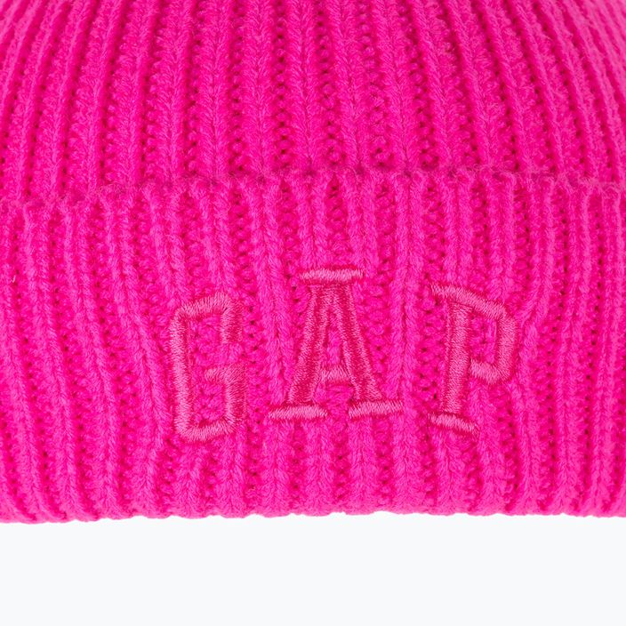 Жіноча шапка GAP V-Logo Beanie виділяється рожевим кольором 6