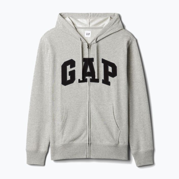 Чоловічий світшот GAP Heritage French Terry Fullzip Logo світлий вересовий сірий 5