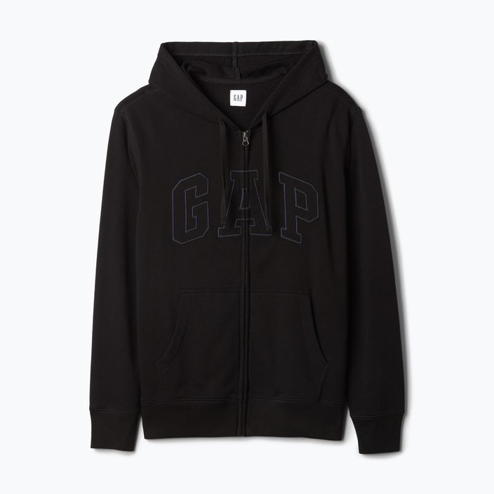 Чоловічий махровий світшот GAP Heritage French Terry Fullzip Logo справжній чорний 5