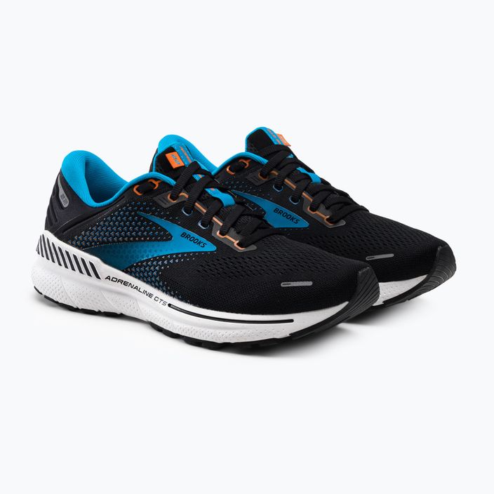Кросівки для бігу чоловічі Brooks Adrenaline GTS 22 black/blue/orange 5
