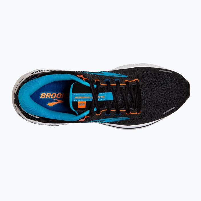 Кросівки для бігу чоловічі Brooks Adrenaline GTS 22 black/blue/orange 14